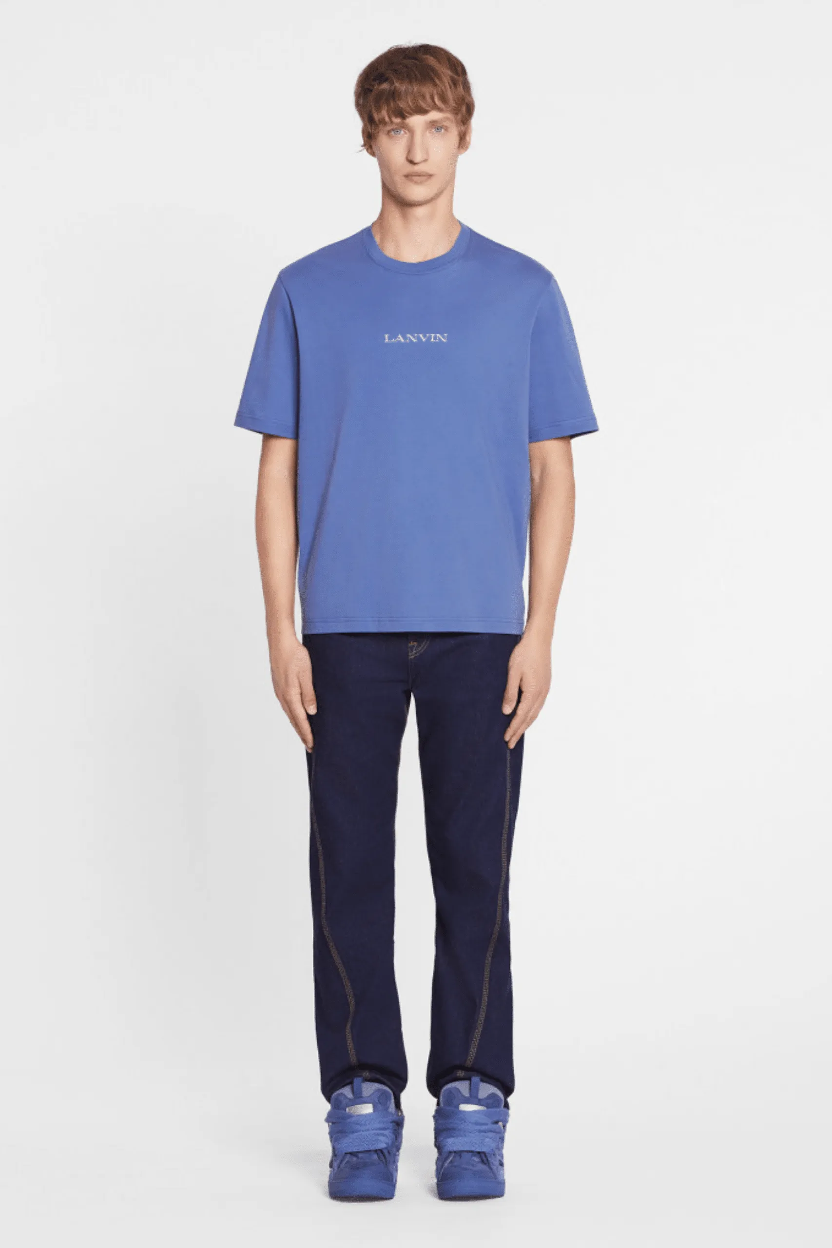 Tee-Shirt Droit Bleuet Brodé