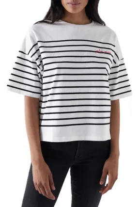 Tee-shirt SALSA Blanc Raye