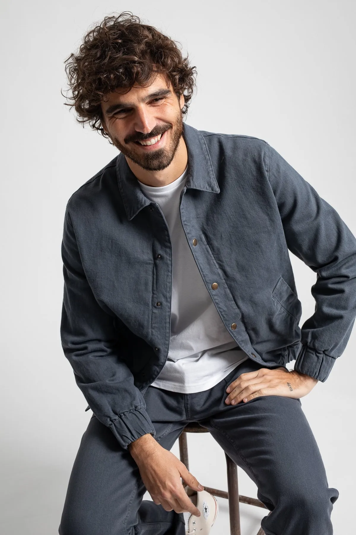 Veste en denim Boxy marine | Vestes pour le printemps | Mode homme | JAQK Taille S Couleur Carbon