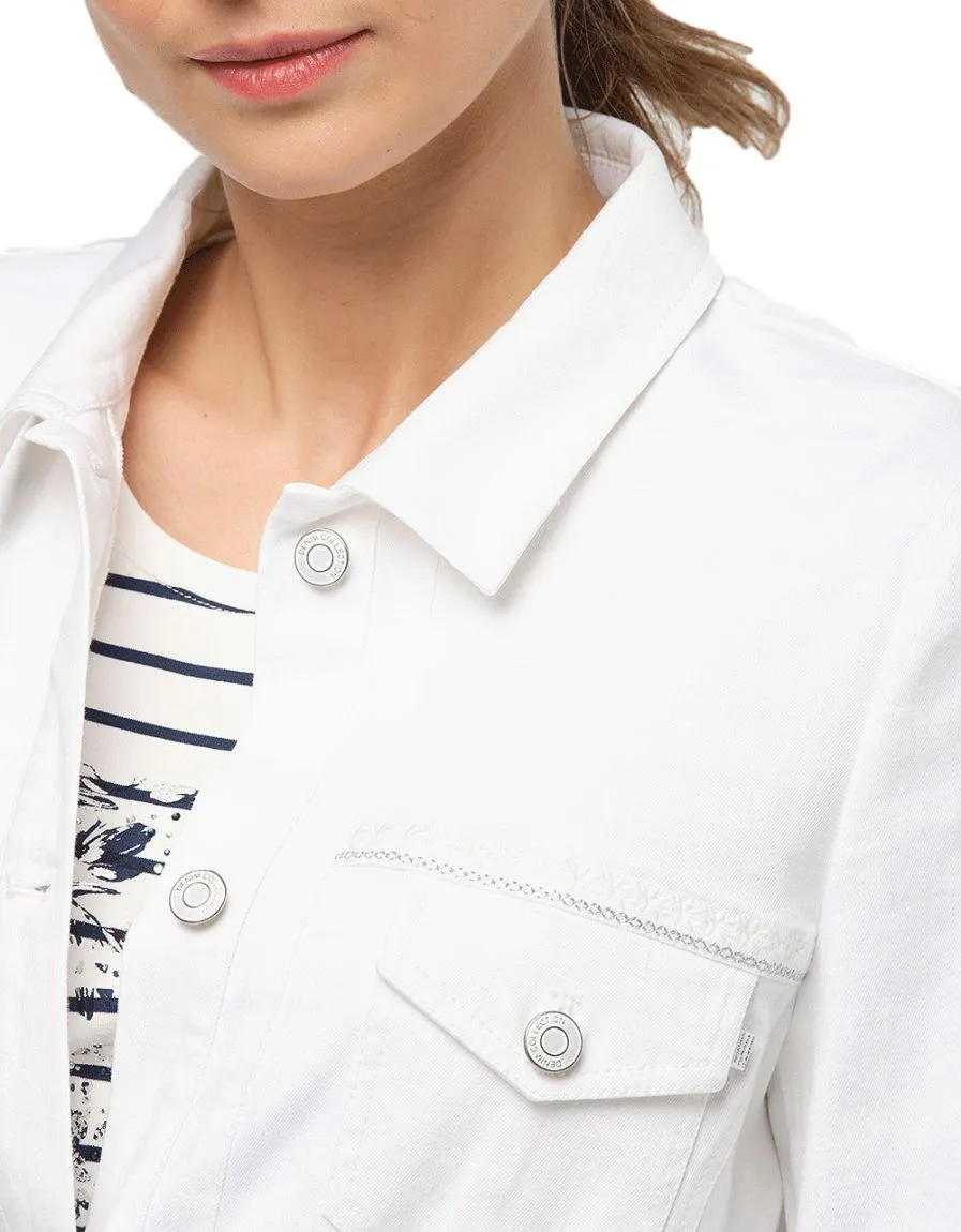 Veste en jean blanc 