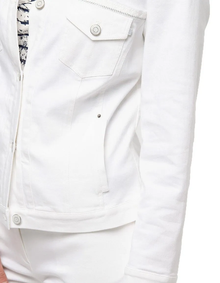 Veste en jean blanc 