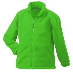 Veste polaire zippée enfant - JN044K - vert citron 